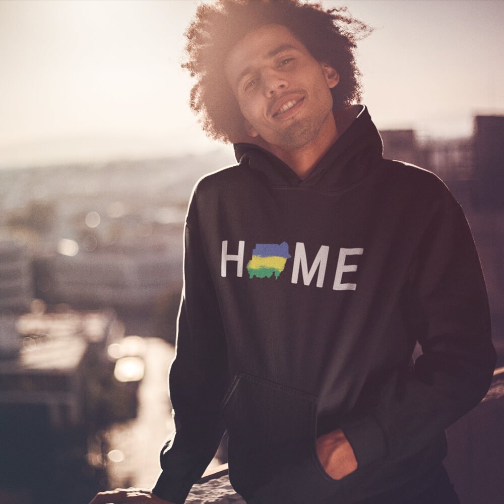 mockup-of-a-dude-with-an-afro-wearing-a-pullover-home-hoodie-during-the-sunset-